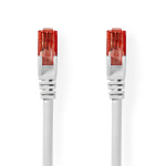 Nedis CAT6 Nettverkskabel | RJ45 Han | RJ45 Han | U/UTP | 1.50 m | Rund | PVC | Hvit | Label