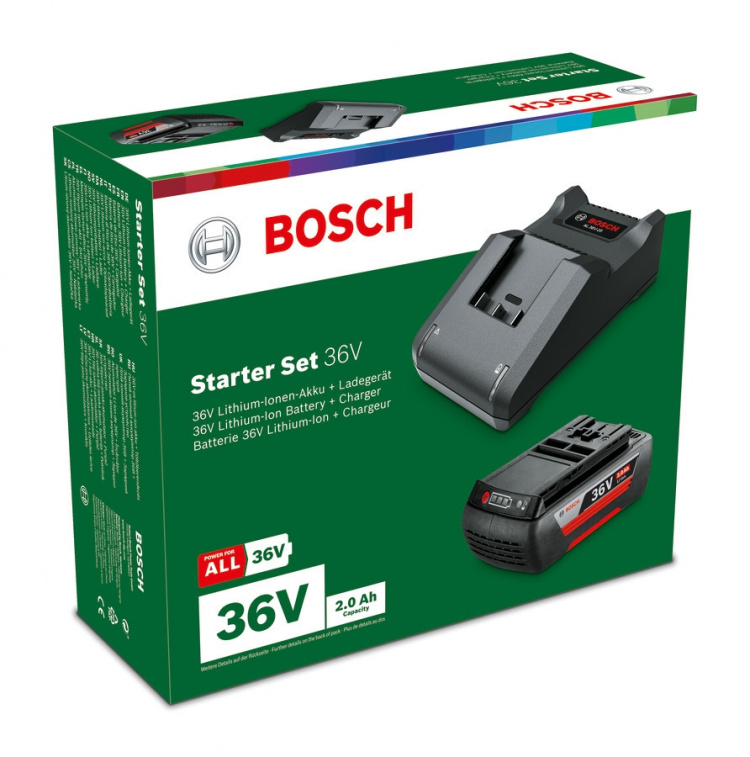 Bosch 36V Li-ion batteriladersett, 2,0 Ah batteri og AL 36-20 lader