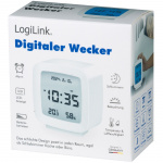 LogiLink Digital vekkerklokke med dato, temperatur og luftfuktighet
