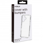 Celly Armor støtsikkert etui iPhone 16 Transparent