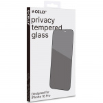 Celly Skjermbeskytter for personvern herdet glass iPhone 16 Pro