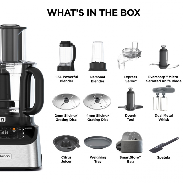 Kenwood Kjøkkenmaskin PRO FDM73.850SS MultiPro OneTouch Kenwood Kjøkkenmaskin PRO FDM73.850SS MultiPro OneTouch