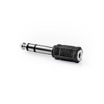 Nedis Stereo Audio Adapter | 6.35 mm Han | 3.5 mm Hun | Nikkel belagt | Rett | ABS | Sort | 1 stk. | Boks