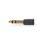 Nedis Stereo Audio Adapter | 6.35 mm Han | 3.5 mm Hun | Gull belagt | Rett | ABS | Sort | 10 stk. | Konvolutt Nedis Stereo Audio Adapter | 6.35 mm Han | 3.5 mm Hun | Gull belagt | Rett | ABS | Sort | 10 stk. | Konvolutt