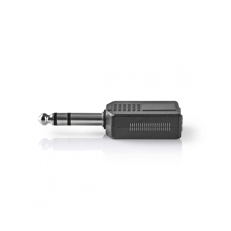 Nedis Stereo Audio Adapter | 6.35 mm Han | 2x 6.35 mm Hun | Nikkel belagt | Rett | ABS | Sort | 10 stk. | Konvolutt Nedis Stereo Audio Adapter | 6.35 mm Han | 2x 6.35 mm Hun | Nikkel belagt | Rett | ABS | Sort | 10 stk. | Konvolutt