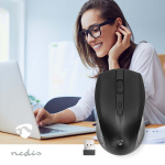 Nedis Mus | Wireless | 800 / 1200 / 1600 dpi | Justerbar DPI | Antall knapper: 4 | Both Handed