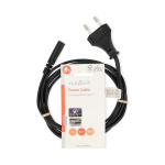 Nedis Strømkabel | Euro Hann | IEC-320-C1 | Rett | Rett | Nikkel belagt | 2.00 m | Rund | ABS/PVC | Sort | Label Nedis Strømkabel | Euro Hann | IEC-320-C1 | Rett | Rett | Nikkel belagt | 2.00 m | Rund | ABS/PVC | Sort | Label