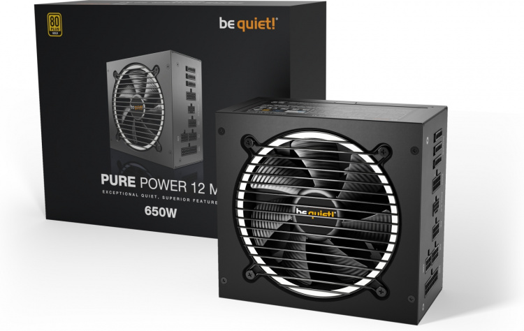 Be Quiet! Pure Power 12 M ATX-strømforsyning, 650 W