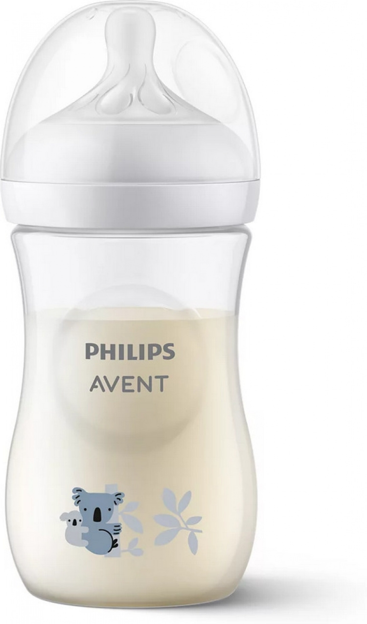 Philips Avent SCY903/67 Natural Response tåteflaske, 260 ml, koala