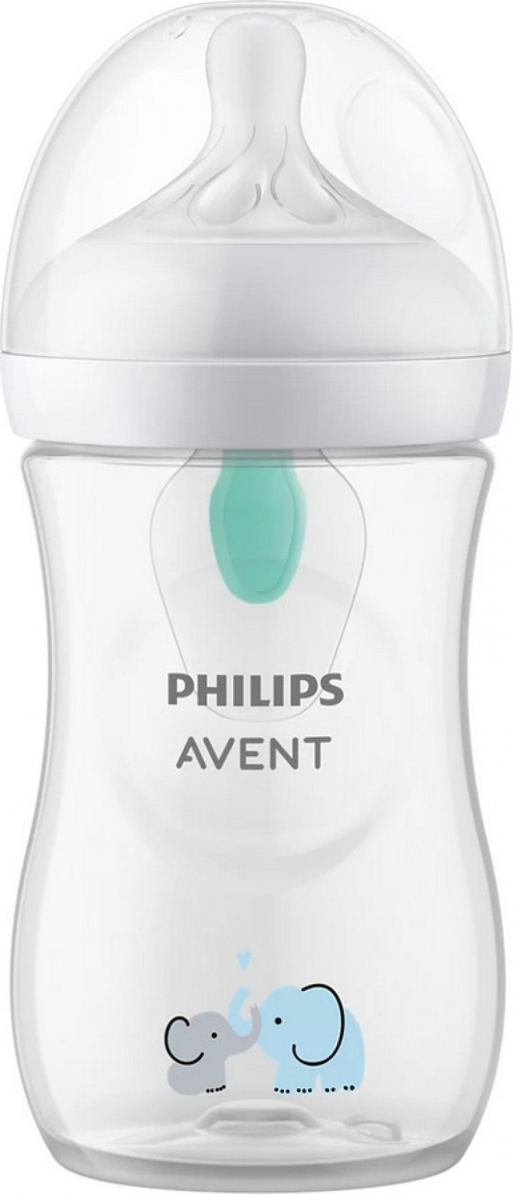 Philips Avent SCY673/81 Natural Response AirFree tåteflaske, 260 ml, elefant Philips Avent SCY673/81 Natural Response AirFree tåteflaske, 260 ml, elefant