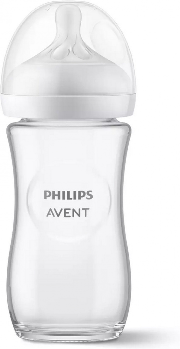 Philips Avent SCY933/01 Natural Response tåteflaske i glass, 240 ml