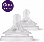 Philips Avent SCY962/02 Natural Response flaskesmokk, flow 2, 0 måneder+, pakke med 2 stk