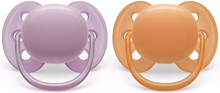 Philips Avent SCF091/33 Ultra Soft-spener, 6-18 måneder, 2 stk, rødlig Philips Avent SCF091/33 Ultra Soft-spener, 6-18 måneder, 2 stk, rødlig