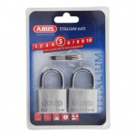 ABUS hengelås 64TI/40, Titalium, 23 mm, dobbeltpakke