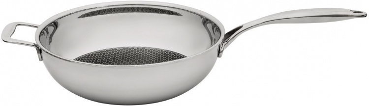 Heirol Pro Steelsafe wok, rustfritt stål + non-stick-belegg, 28 cm