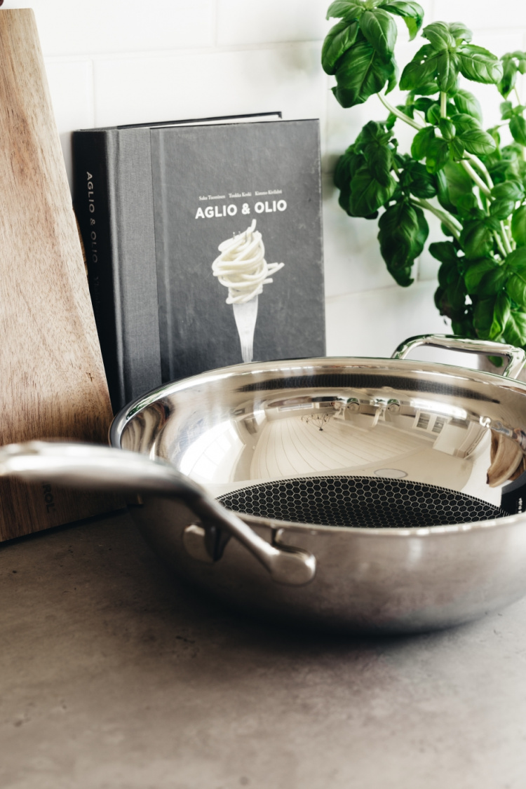 Heirol Pro Steelsafe wok, rustfritt stål + non-stick-belegg, 28 cm