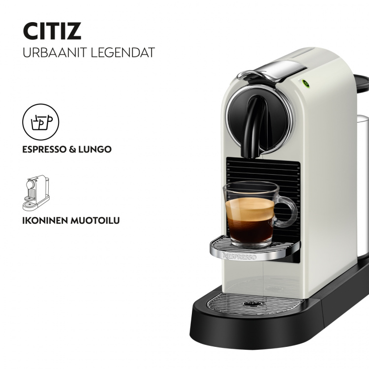DeLonghi Nespresso Citiz kapselkaffemaskin, hvit DeLonghi Nespresso Citiz kapselkaffemaskin, hvit