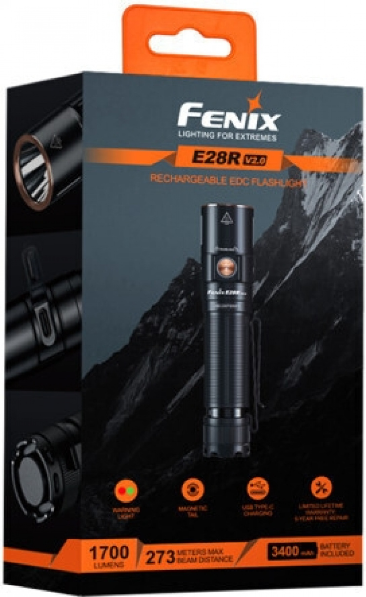 Fenix E28R V2.0 lommelykt, 1700 lm