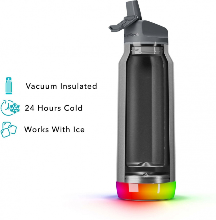 HidrateSpark PRO Water bottle, 0,95 L, sølv