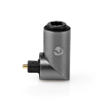 Nedis TosLink Adapter | Toslink Hunn | TosLink Han | Vinklet 90° | Aluminium | Gun Metal Grå | 1 stk. | Boks