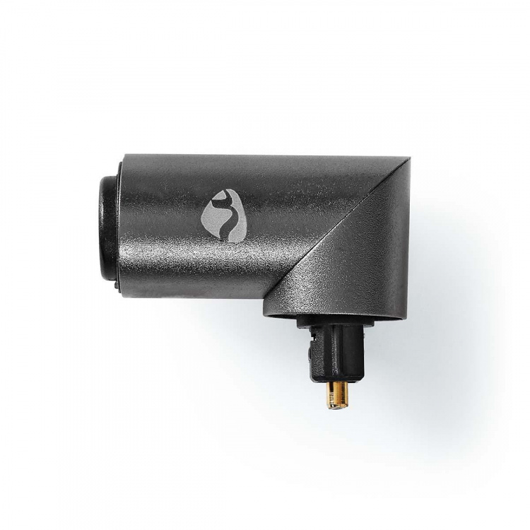Nedis TosLink Adapter | Toslink Hunn | TosLink Han | Vinklet 90° | Aluminium | Gun Metal Grå | 1 stk. | Boks