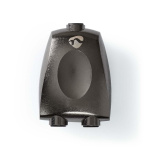Nedis TosLink Adapter | Toslink Hunn | 2x Toslink Hunn | Splitter | Aluminium | Gun Metal Grå | 1 stk. | Boks