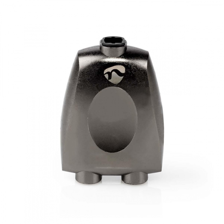 Nedis TosLink Adapter | Toslink Hunn | 2x Toslink Hunn | Splitter | Aluminium | Gun Metal Grå | 1 stk. | Boks