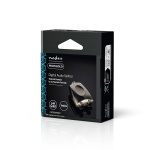 Nedis TosLink Adapter | Toslink Hunn | 2x Toslink Hunn | Splitter | Aluminium | Gun Metal Grå | 1 stk. | Boks