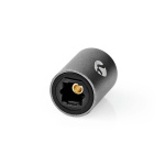 Nedis TosLink Adapter | Toslink Hunn | Toslink Hunn | Rett | Metall | Gun Metal Grå | 1 stk. | Boks