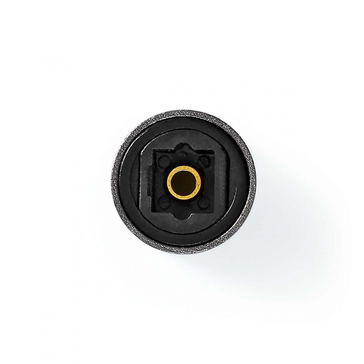 Nedis TosLink Adapter | Toslink Hunn | Toslink Hunn | Rett | Metall | Gun Metal Grå | 1 stk. | Boks