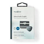 Nedis TosLink Adapter | Toslink Hunn | Toslink Hunn | Rett | Metall | Gun Metal Grå | 1 stk. | Boks