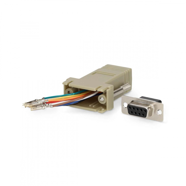Nedis Serial adapter | Adapter | D-SUB 9-Pin Hun | RJ45 Hun | Nikkel belagt | Elfenben | Boks Nedis Serial adapter | Adapter | D-SUB 9-Pin Hun | RJ45 Hun | Nikkel belagt | Elfenben | Boks