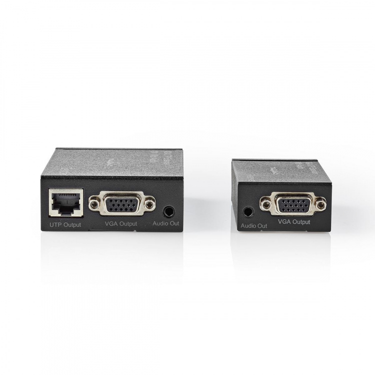 Nedis VGA extender | VGA / Audio | Avstand opp til: 300 m | Cat5e / Cat6 | 1920x1200 | Euro / Type C (CEE 7/16) Nedis VGA extender | VGA / Audio | Avstand opp til: 300 m | Cat5e / Cat6 | 1920x1200 | Euro / Type C (CEE 7/16)