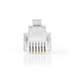Nedis Telecom Connector | Kontakttype: RJ12 | Rett | Plettering: Gull belagt | PVC | Gjennomsiktig