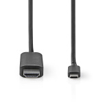 Nedis USB-C™ Adapter | USB 3.2 Gen 1 | USB-C™ Hann | HDMI ™ -kontakt | 4K@60Hz | 1.00 m | Rund | Nikkel belagt | PVC | Sort | Label Nedis USB-C™ Adapter | USB 3.2 Gen 1 | USB-C™ Hann | HDMI ™ -kontakt | 4K@60Hz | 1.00 m | Rund | Nikkel belagt | PVC | Sort | Label