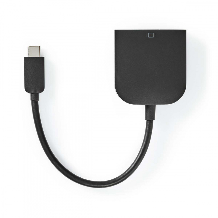 Nedis USB-C™ Adapter | USB 3.2 Gen 1 | USB-C™ Hann | DVI-D 24+1-Pins Hun | 1080p | 0.20 m | Rund | Nikkel belagt | PVC | Sort | Boks Nedis USB-C™ Adapter | USB 3.2 Gen 1 | USB-C™ Hann | DVI-D 24+1-Pins Hun | 1080p | 0.20 m | Rund | Nikkel belagt | PVC | Sort | Boks