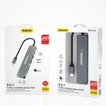 Dudao A15H 6-i-1 Type-C-adapter dokkingstasjon Dudao A15H 6-i-1 Type-C-adapter dokkingstasjon