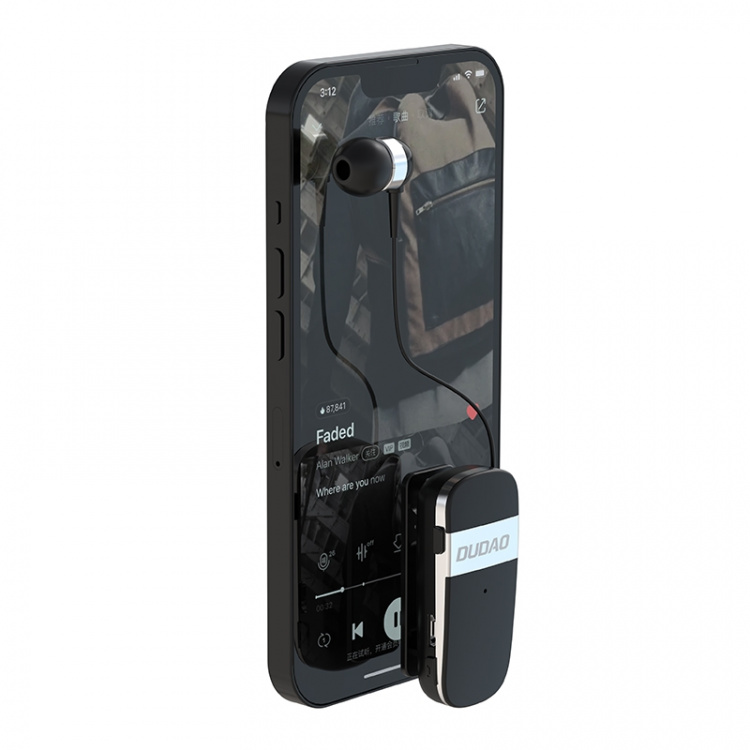 Dudao GU9 Bluetooth-øretelefoner med uttrekkbar ledning, svart Dudao GU9 Bluetooth-øretelefoner med uttrekkbar ledning, svart