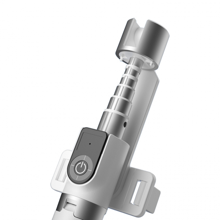 Dudao F18 Fjernstyrt selfiestick 110 cm hvit