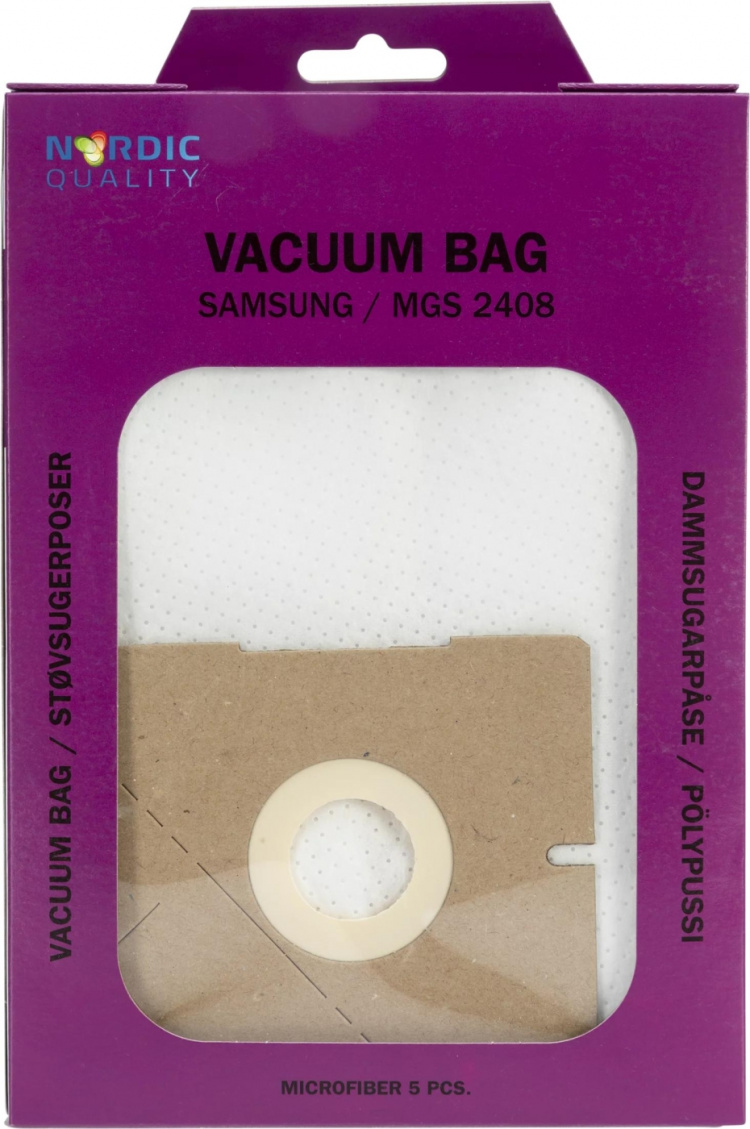 Nordic Quality MGS 2408 Dammsugarpåsar, 5 st