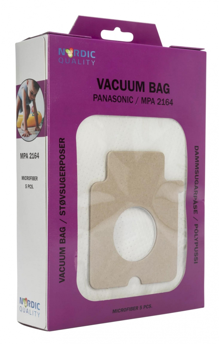 Nordic Quality MPA 2164 Dammsugarpåsar, 5 st