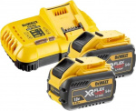 DeWALT 54V XR FLEXVOLT set with 2x9Ah batteries and charger