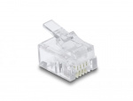 DeLOCK RJ11 Modular Plug 100 stk DeLOCK RJ11 Modular Plug 100 stk