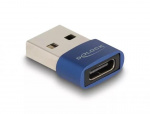DeLOCK USB 2.0 Adapter USB Type-A male to USB Type-C™ female blue