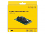 DeLOCK Mini PCIe-omformer til 2 x SATA med RAID DeLOCK Mini PCIe-omformer til 2 x SATA med RAID