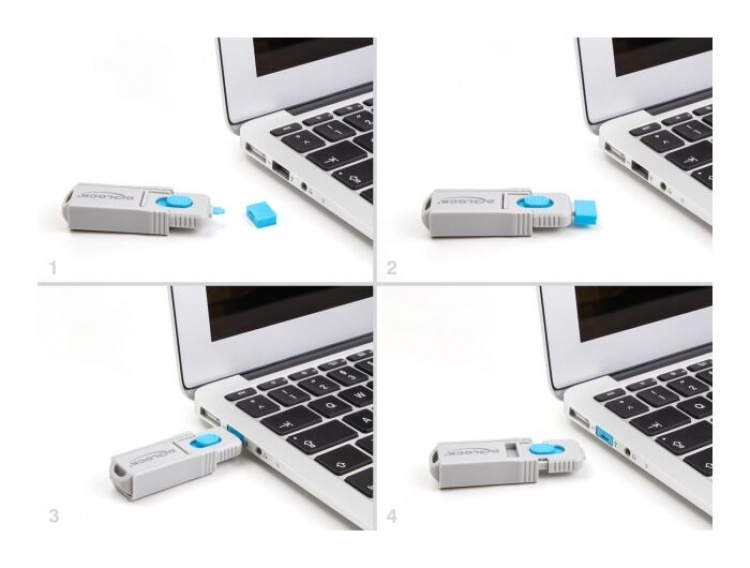 DeLOCK USB Port Blocker Set for USB Type-A female port 5 pieces