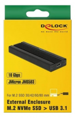DeLOCK Ekstern Enc. M.2 NVMe PCIe SSD SuperSpeed USB 10 Gbps USB