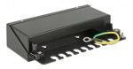 DeLOCK Patch panel, 8 ports, for keystone modules, shielded, black