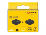 DeLOCK 64072 HDMI 2 - 1-Switch dubbelriktad 4K 60 Hz kompakt, svart