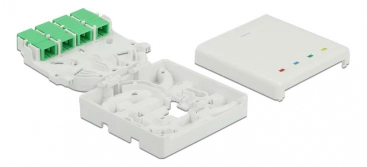 DeLOCK Tilkoblingsboks for optisk fiber DIN-skinne 4xSC Simplex LC Duplex DeLOCK Tilkoblingsboks for optisk fiber DIN-skinne 4xSC Simplex LC Duplex